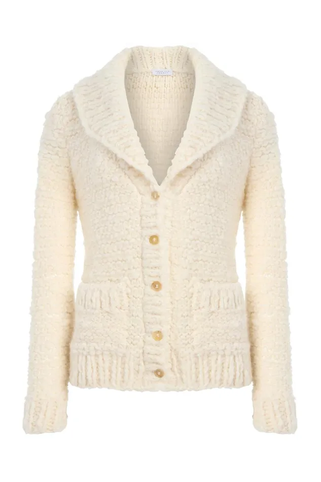 Gabriela Hearst Knitwear Women Moses Knit Cardigan In Ivory Welfat Cashmere