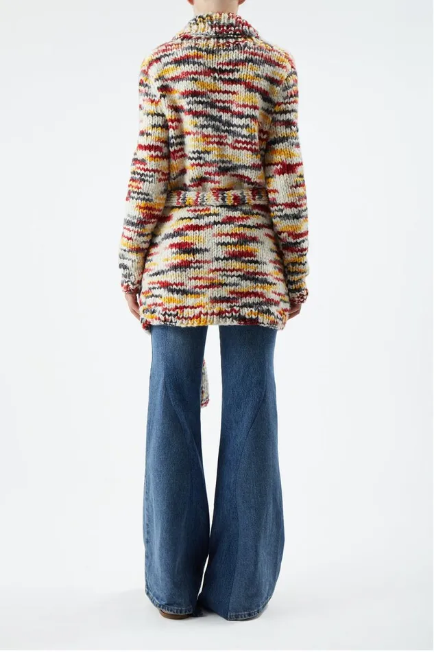 Gabriela Hearst Knitwear Women Moses Knit Cardigan In Space Dye Fire Multi Welfat Cashmere