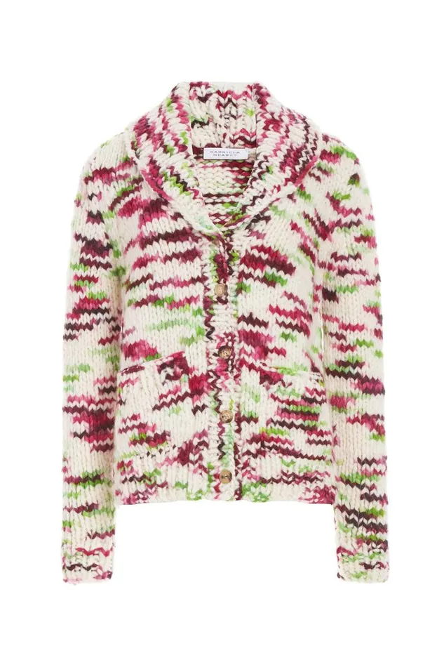 Gabriela Hearst Knitwear Women Moses Knit Cardigan In Space Dye Jewel Multi Welfat Cashmere Gabriela Hearst Knitwear Women Moses Knit Cardigan In Space Dye Jewel Multi Welfat Cashmere
