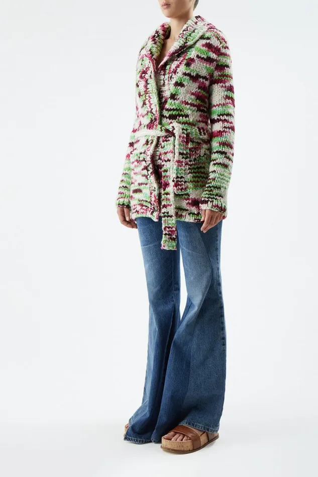 Gabriela Hearst Knitwear Women Moses Knit Cardigan In Space Dye Jewel Multi Welfat Cashmere