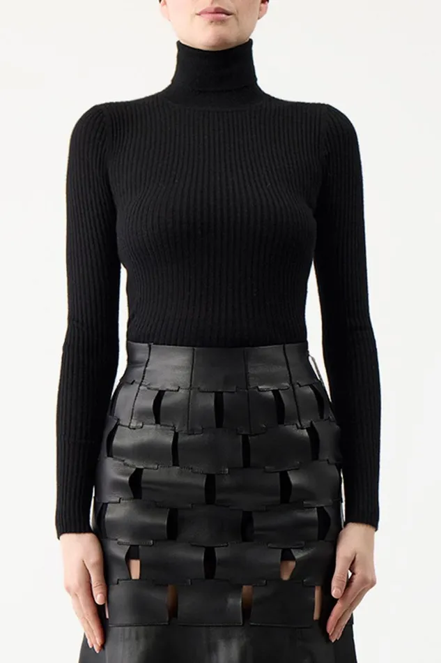 Gabriela Hearst Knitwear Women Peppe Knit Turtleneck In Black Cashmere Silk