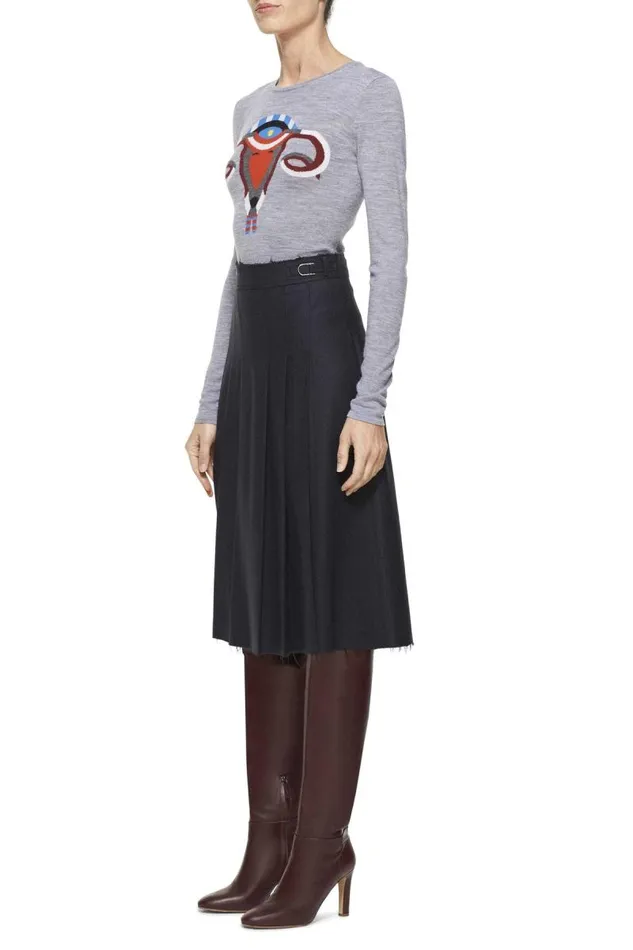 Gabriela Hearst Knitwear Women RamOvaries Knit Sweater In Grey Merino Wool