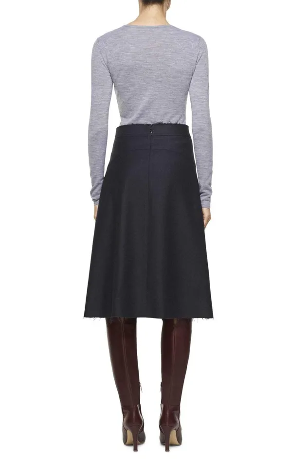 Gabriela Hearst Knitwear Women RamOvaries Knit Sweater In Grey Merino Wool