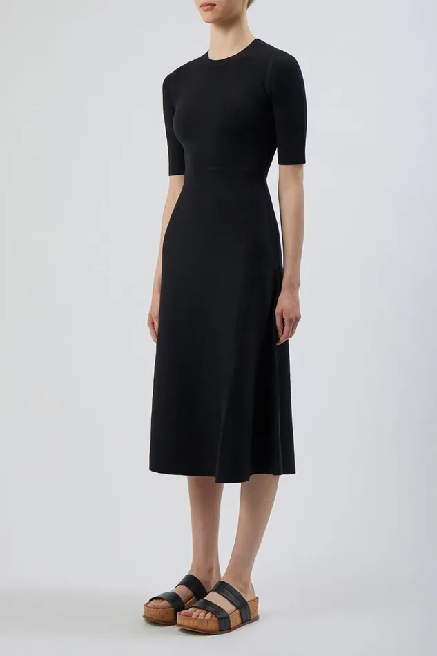 Gabriela Hearst Knitwear Women Seymore Knit Dress In Black Merino Wool Cashmere
