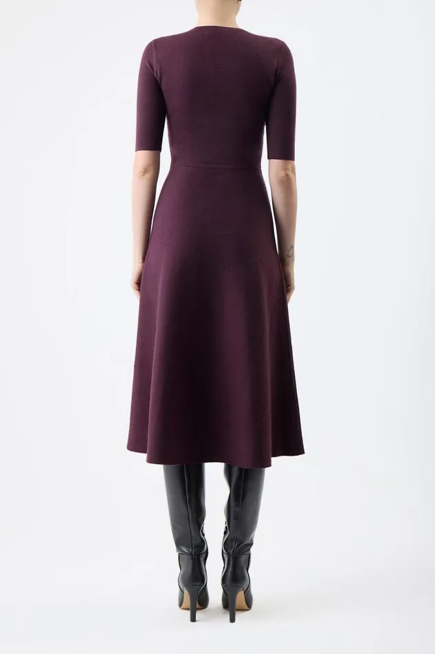 Gabriela Hearst Knitwear Women Seymore Knit Dress In Deep Bordeaux Merino Wool Cashmere