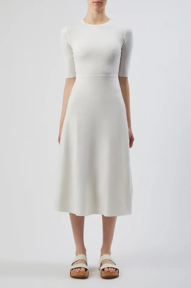 Gabriela Hearst Knitwear Women Seymore Knit Dress In Ivory Merino Wool Cashmere