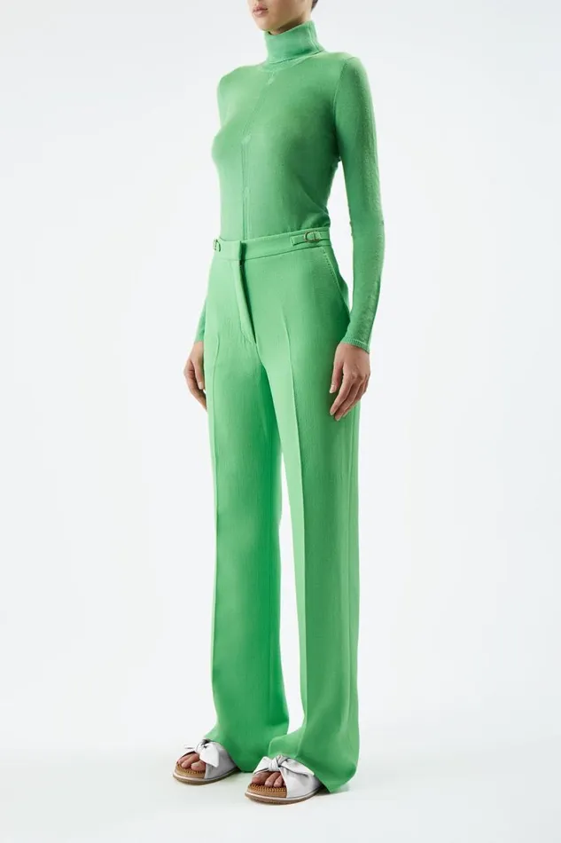 Gabriela Hearst Knitwear Women Steinem Knit Turtleneck In Fluorescent Green Cashmere Silk
