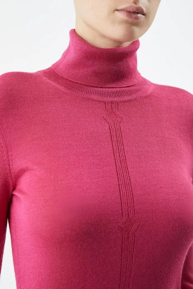 Gabriela Hearst Knitwear Women Steinem Knit Turtleneck In Fuchsia Cashmere Silk