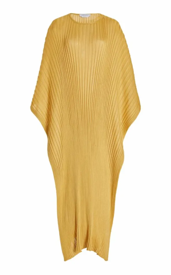 Gabriela Hearst Knitwear Women Taos Knit Poncho In Gold Silk
