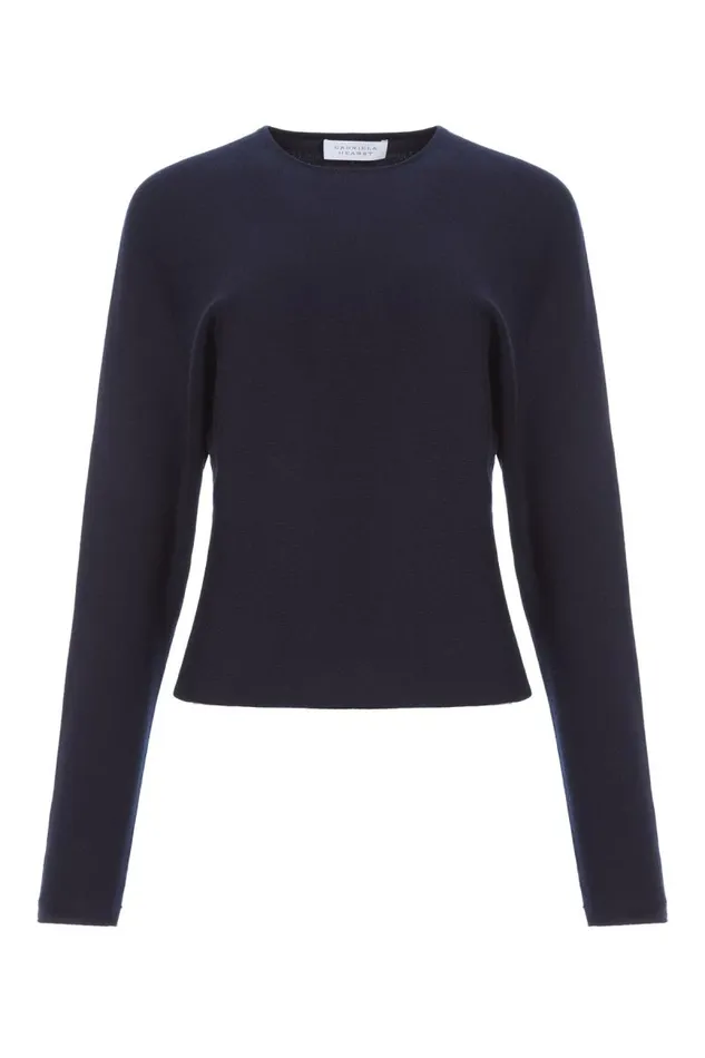 Gabriela Hearst Knitwear Women Theodore Knit Sweater In Navy Cashmere Silk