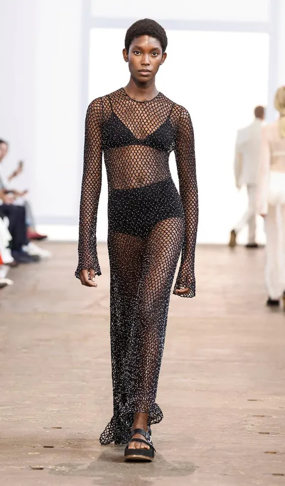 Gabriela Hearst Knitwear Women Xavier Knit Dress In Black Beaded Cashmere