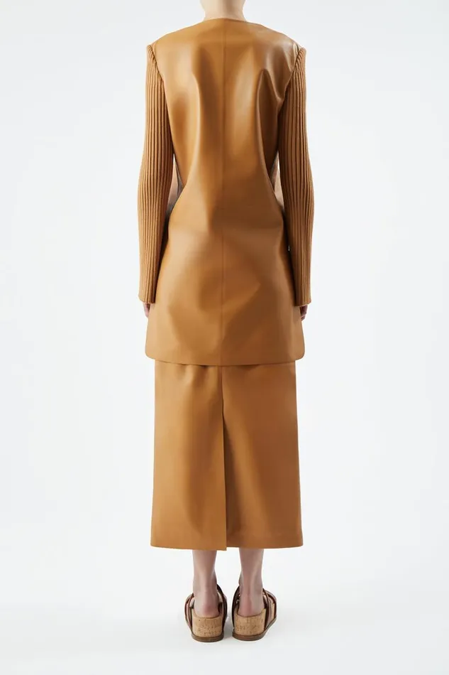 Gabriela Hearst Leathers Women Beko Dress In Cashew Nappa Leather
