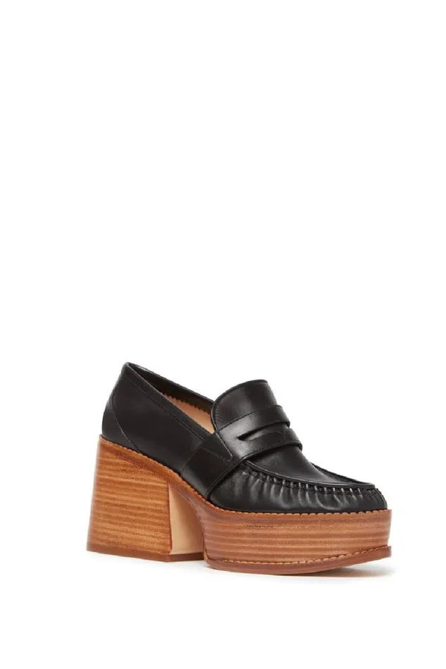Gabriela Hearst Loafers Women Augusta Platform Loafer In Black Leather