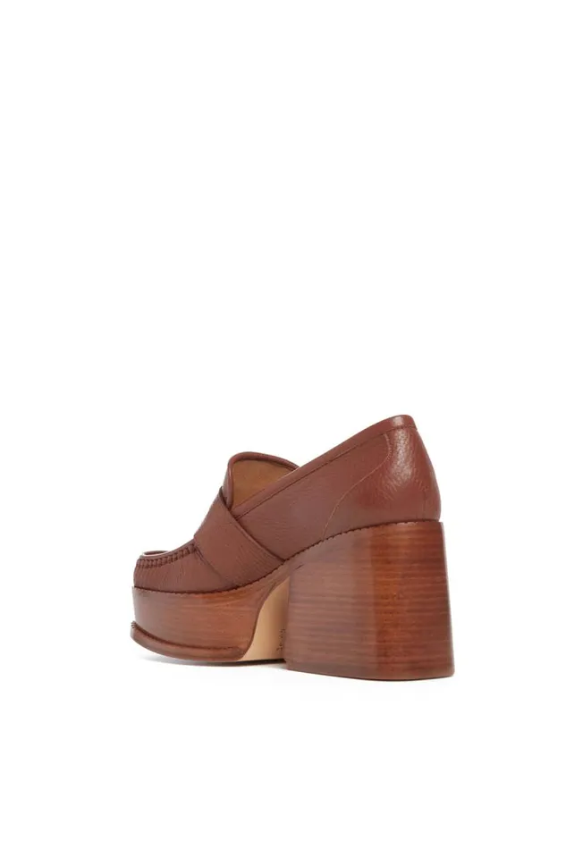 Gabriela Hearst Loafers Women Augusta Platform Loafer In Cognac Leather