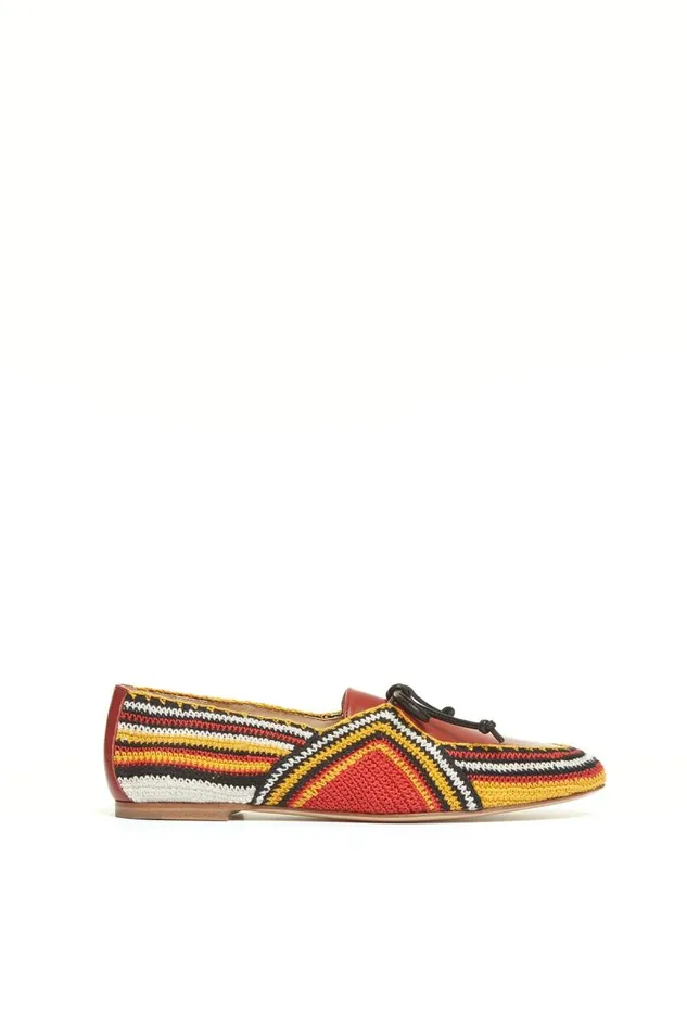 Gabriela Hearst Loafers Women Crochet Hays Shoe In Rust Multi