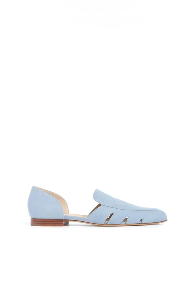 Gabriela Hearst Loafers Women Rory Flat Shoe In Stone Blue Suede