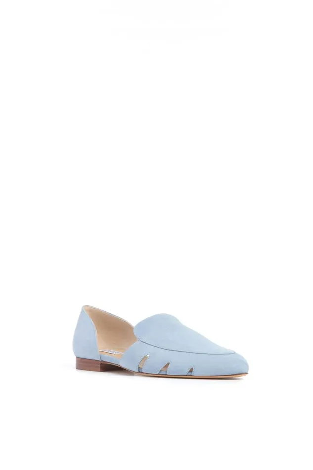 Gabriela Hearst Loafers Women Rory Flat Shoe In Stone Blue Suede