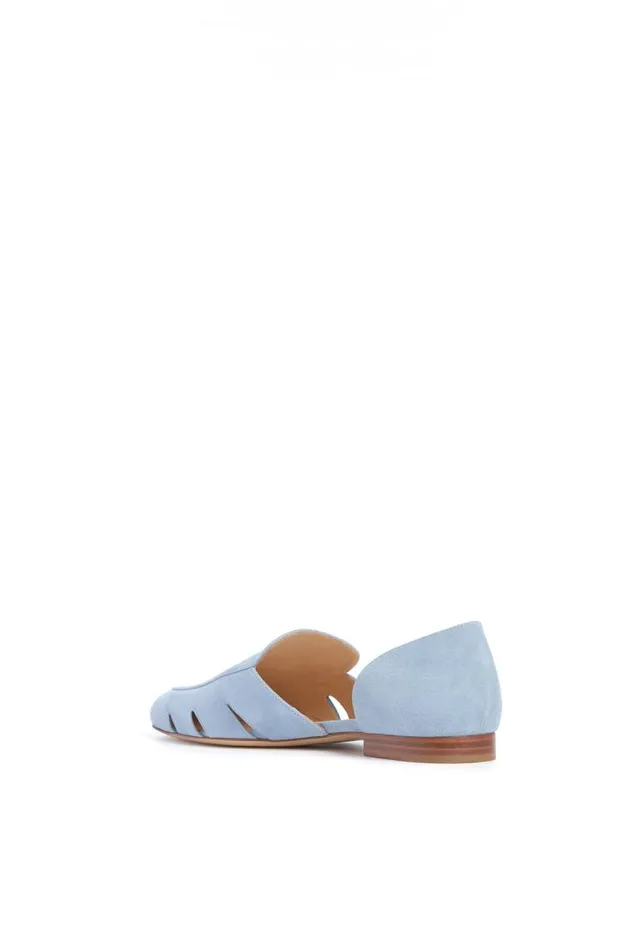 Gabriela Hearst Loafers Women Rory Flat Shoe In Stone Blue Suede