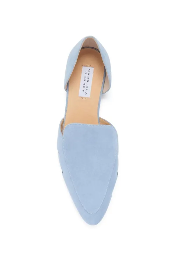 Gabriela Hearst Loafers Women Rory Flat Shoe In Stone Blue Suede