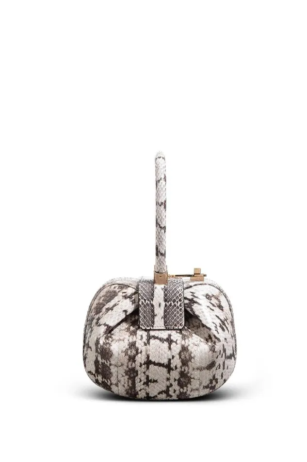 Gabriela Hearst Mini Bags WomenMen Demi Bag In Black and Ivory Snakeskin