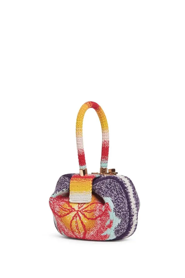 Gabriela Hearst Mini Bags WomenMen Demi Bag In Blue Red and Orange Crochet