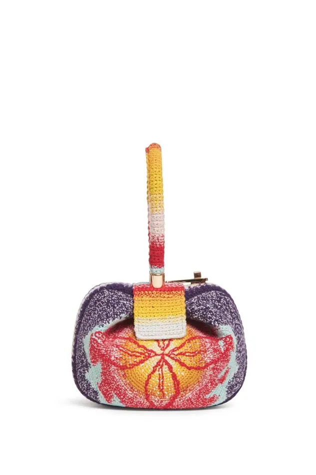 Gabriela Hearst Mini Bags WomenMen Demi Bag In Blue Red and Orange Crochet