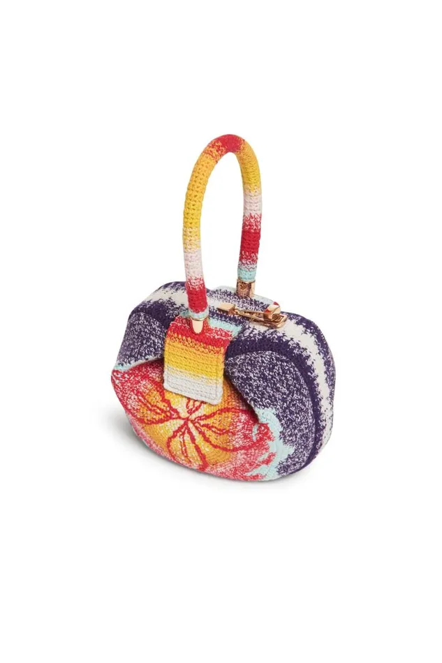 Gabriela Hearst Mini Bags WomenMen Demi Bag In Blue Red and Orange Crochet