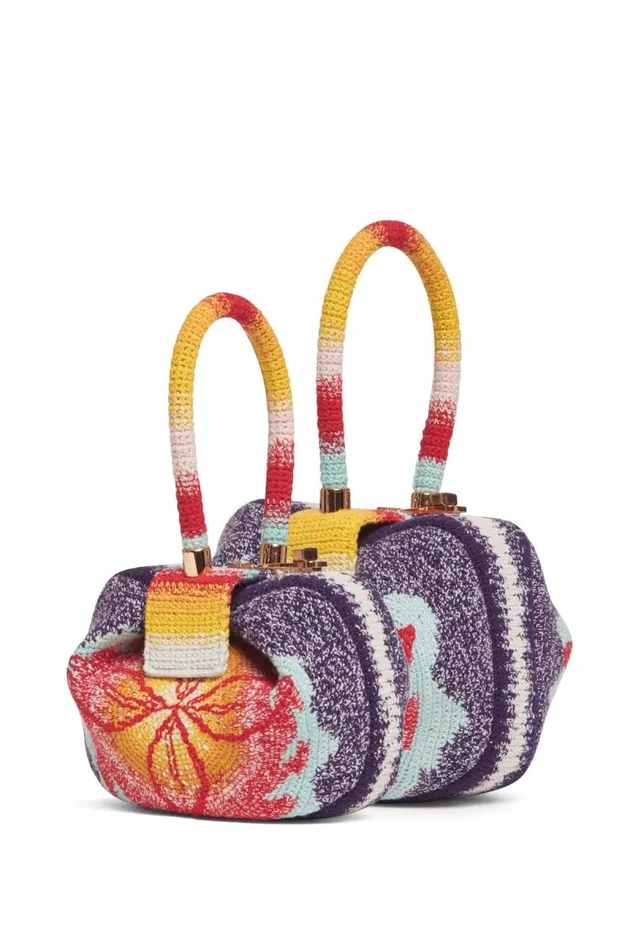 Gabriela Hearst Mini Bags WomenMen Demi Bag In Blue Red and Orange Crochet