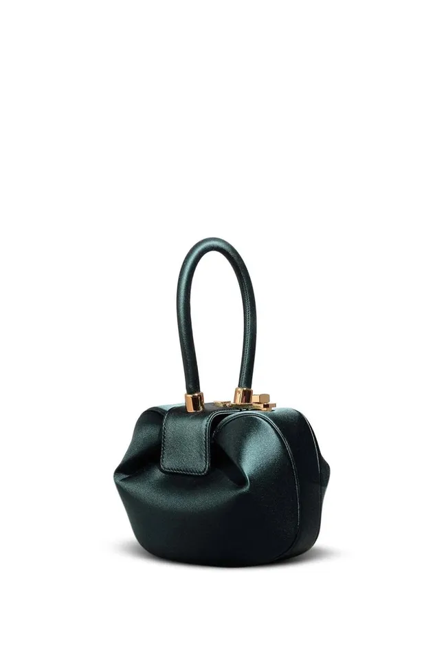 Gabriela Hearst Mini Bags WomenMen Demi Bag In Emerald Satin