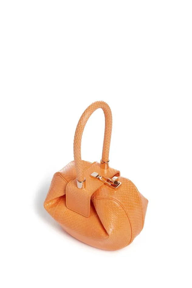 Gabriela Hearst Mini Bags WomenMen Demi Bag In Fluorescent Orange Snakeskin