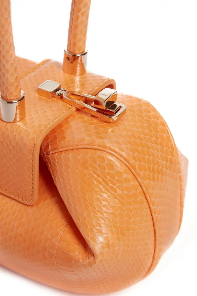 Gabriela Hearst Mini Bags WomenMen Demi Bag In Fluorescent Orange Snakeskin