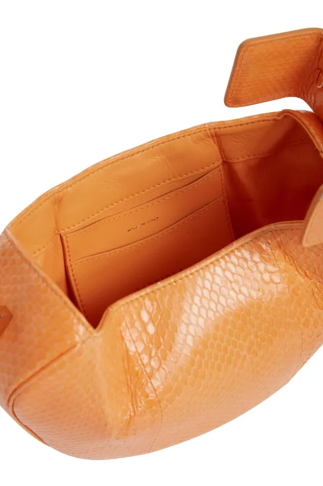 Gabriela Hearst Mini Bags WomenMen Demi Bag In Fluorescent Orange Snakeskin