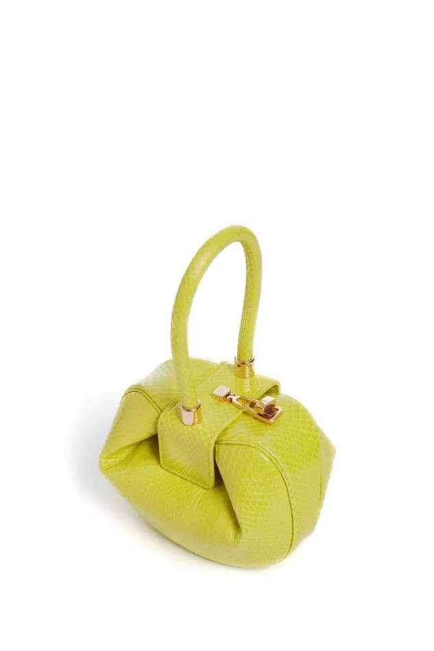 Gabriela Hearst Mini Bags WomenMen Demi Bag In Lime Adamite Snakeskin