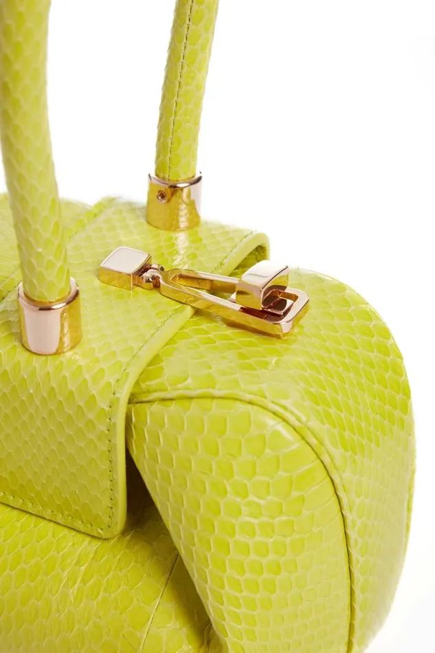 Gabriela Hearst Mini Bags WomenMen Demi Bag In Lime Adamite Snakeskin