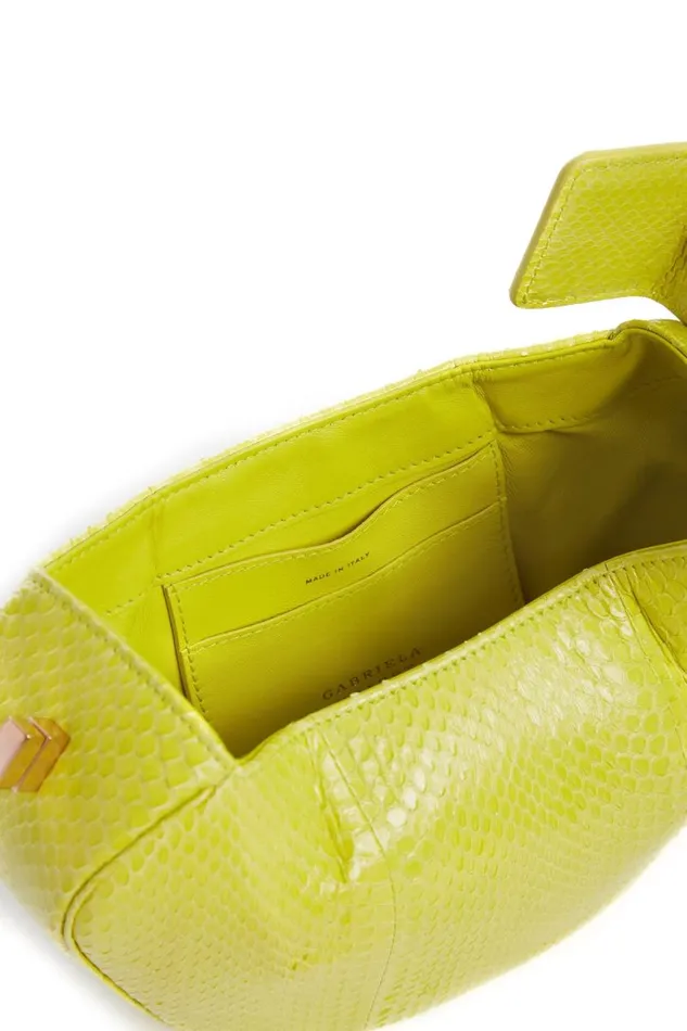 Gabriela Hearst Mini Bags WomenMen Demi Bag In Lime Adamite Snakeskin