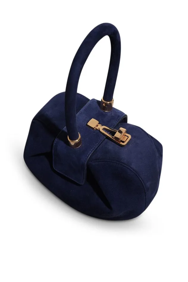 Gabriela Hearst Mini Bags WomenMen Demi Bag In Navy Suede