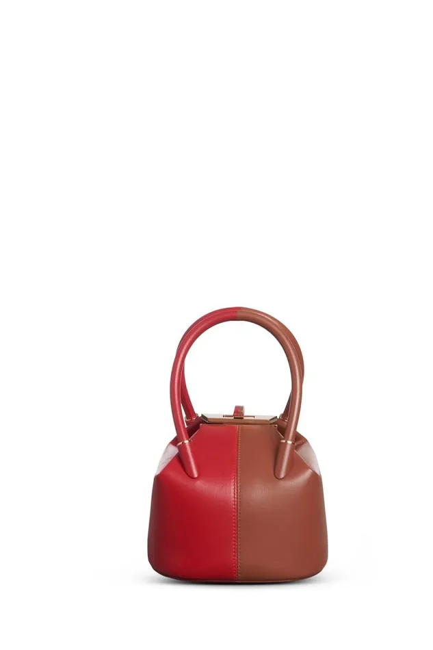 Gabriela Hearst Mini Bags WomenMen Mini Baez Bag In Cognac and Red Nappa Leather