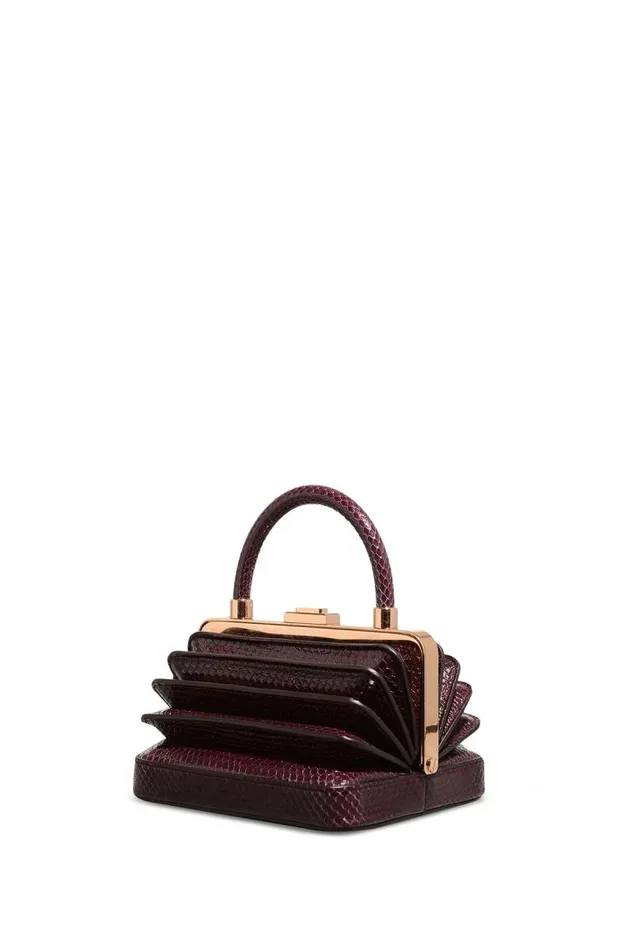Gabriela Hearst Mini Bags WomenMen Mini Diana Bag In Bordeaux Snakeskin