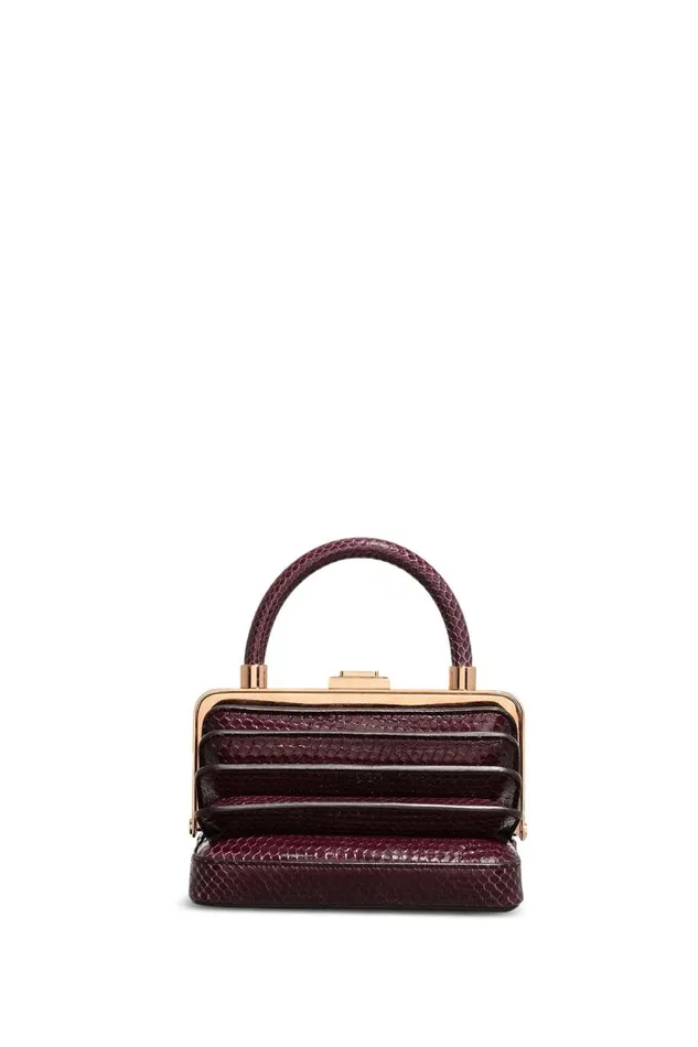 Gabriela Hearst Mini Bags WomenMen Mini Diana Bag In Bordeaux Snakeskin