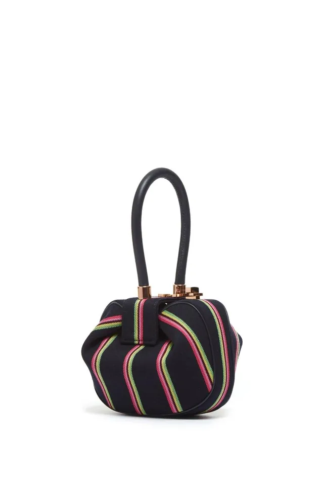 Gabriela Hearst Mini Bags WomenMen Striped Demi Bag In Navy Wool