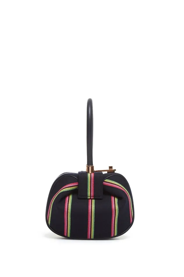 Gabriela Hearst Mini Bags WomenMen Striped Demi Bag In Navy Wool