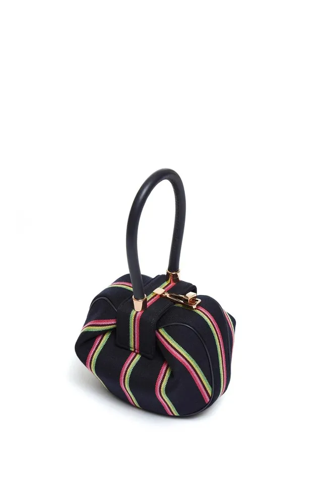 Gabriela Hearst Mini Bags WomenMen Striped Demi Bag In Navy Wool