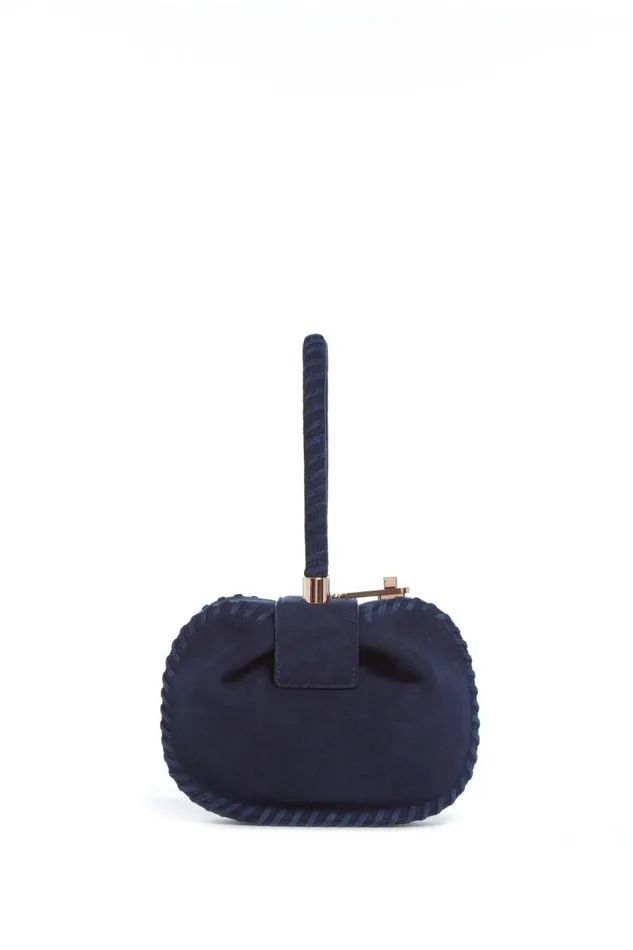 Gabriela Hearst Mini Bags WomenMen Whipstitch Demi Bag In Navy Suede