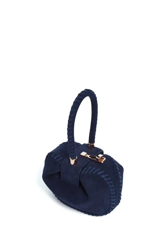 Gabriela Hearst Mini Bags WomenMen Whipstitch Demi Bag In Navy Suede