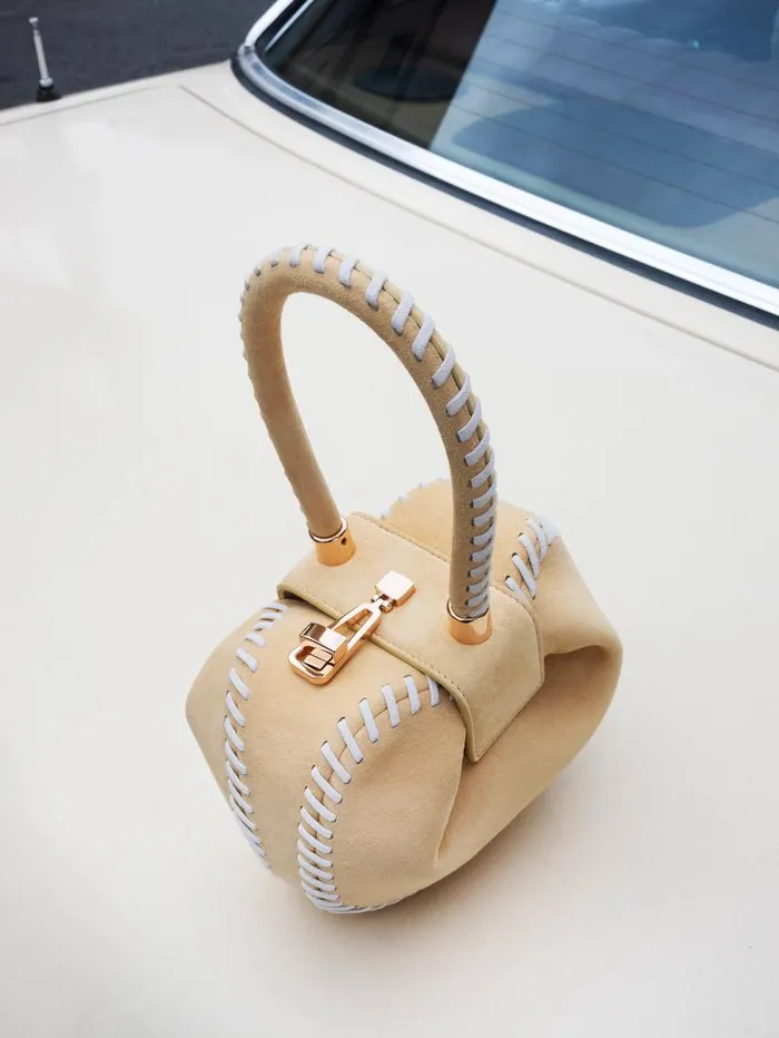 Gabriela Hearst Mini Bags WomenMen Whipstitch Demi Bag In Nude Suede