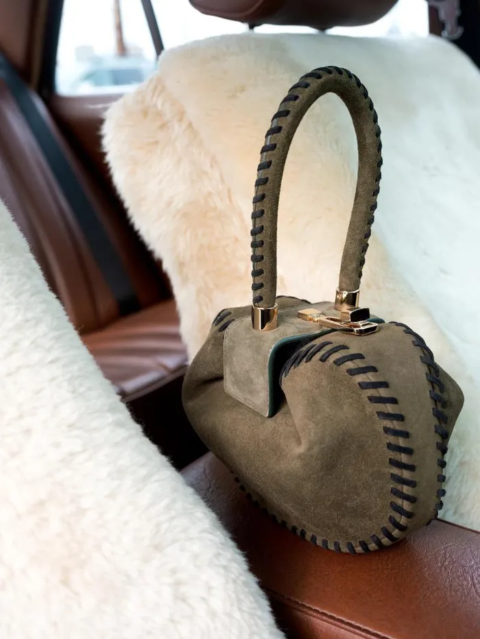 Gabriela Hearst Mini Bags WomenMen Whipstitch Demi Bag In Olive Suede