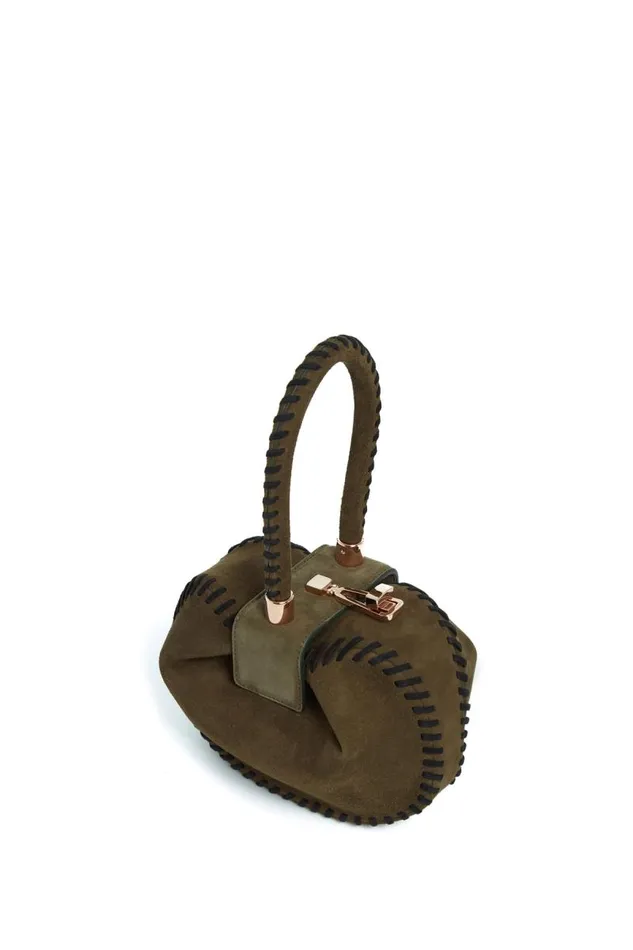 Gabriela Hearst Mini Bags WomenMen Whipstitch Demi Bag In Olive Suede