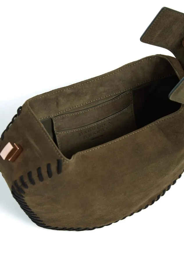 Gabriela Hearst Mini Bags WomenMen Whipstitch Demi Bag In Olive Suede