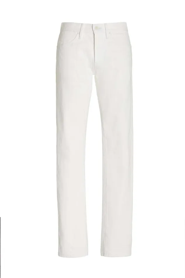 Gabriela Hearst Pants Men Anthony Five Pocket Pant In Ivory Organic Denim