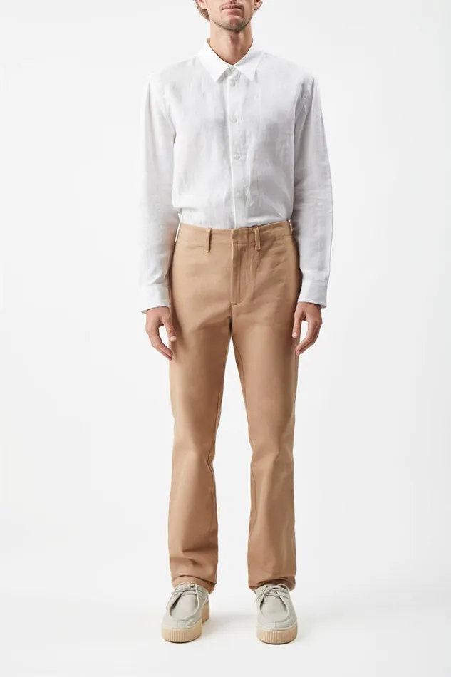 Gabriela Hearst Pants Men Rhys Pant In Camel Organic Cotton